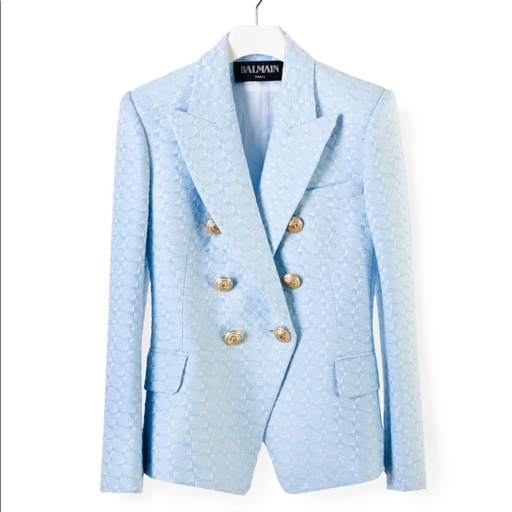 Basketweave Cotton Blend Tweed Jacket US 0/2 FR 34